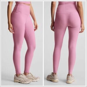 BEYOND YOGA | Spacedye Raise the Barre Shirred Legging Pink Haze Heather Large